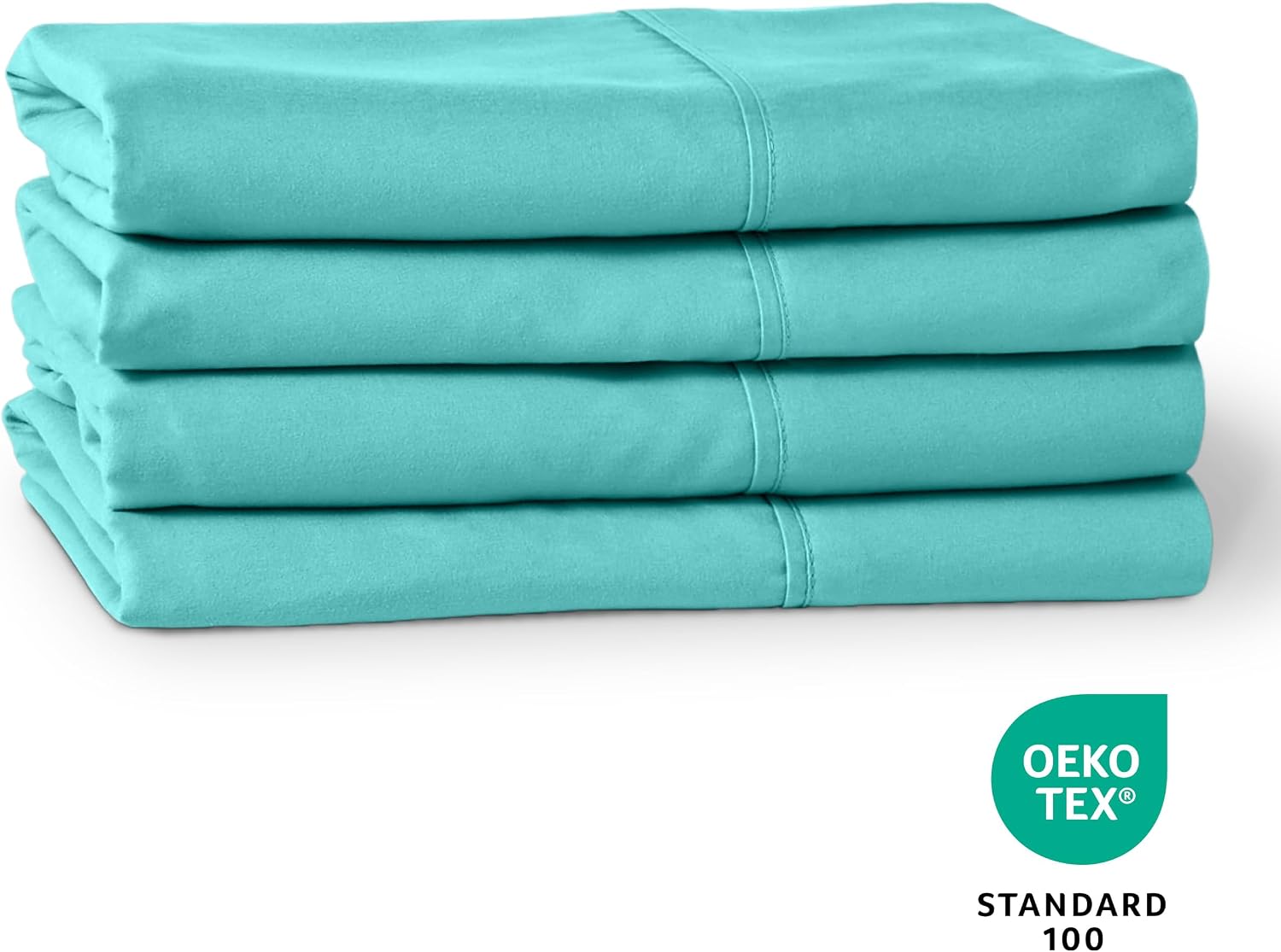 BareHome Bare Home Microfiber Bulk Pillow Cases - Standard/Queen Size Set of 4 - Cooling Pillowcases - Double Brushed - Turquoise Pillowcas…