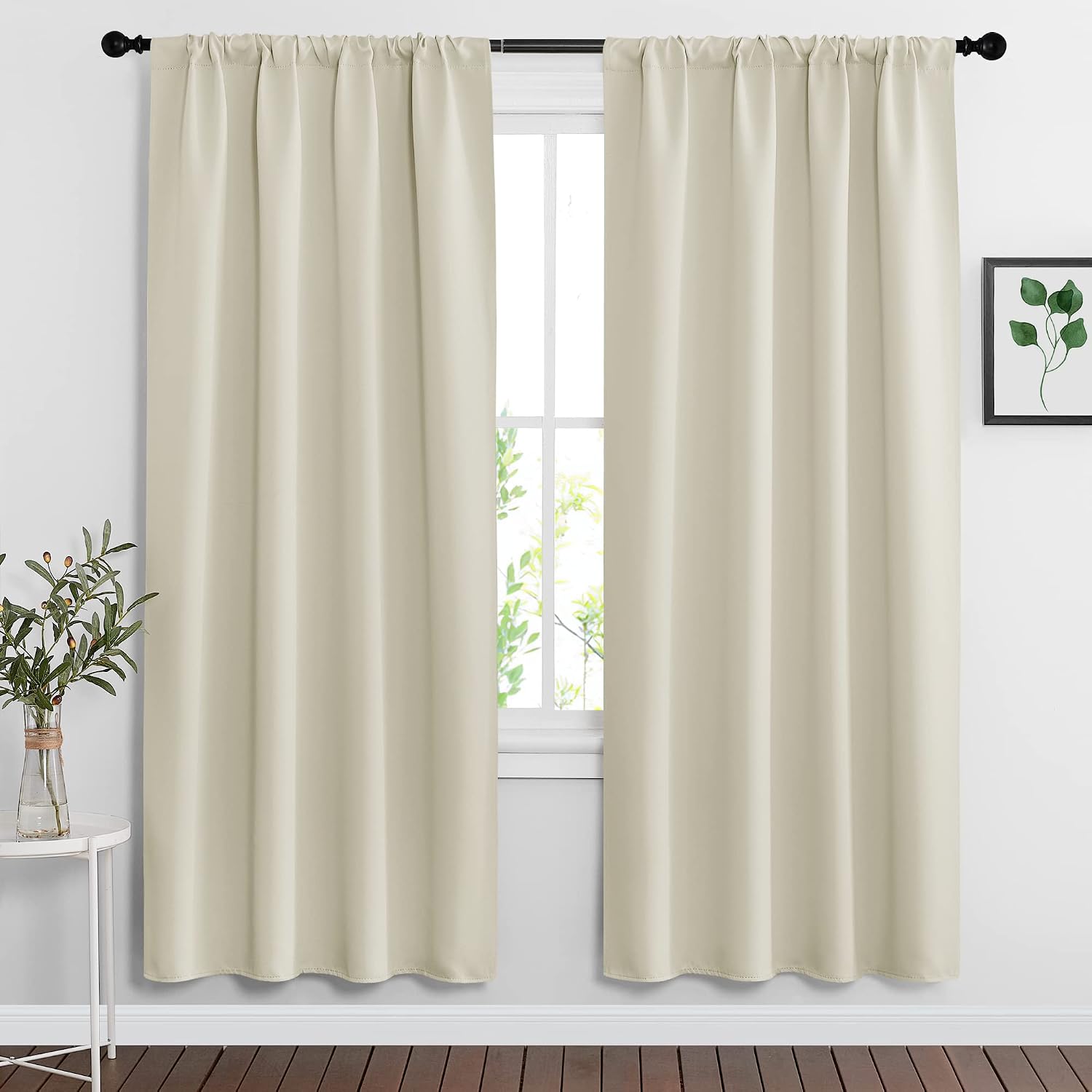 Rybhome RYB HOME Curtains for Bedroom Living Room 72 inches Long, Thermal Insulated Privacy Rod Pocket Drapes for Nursery Office Home Theat…
