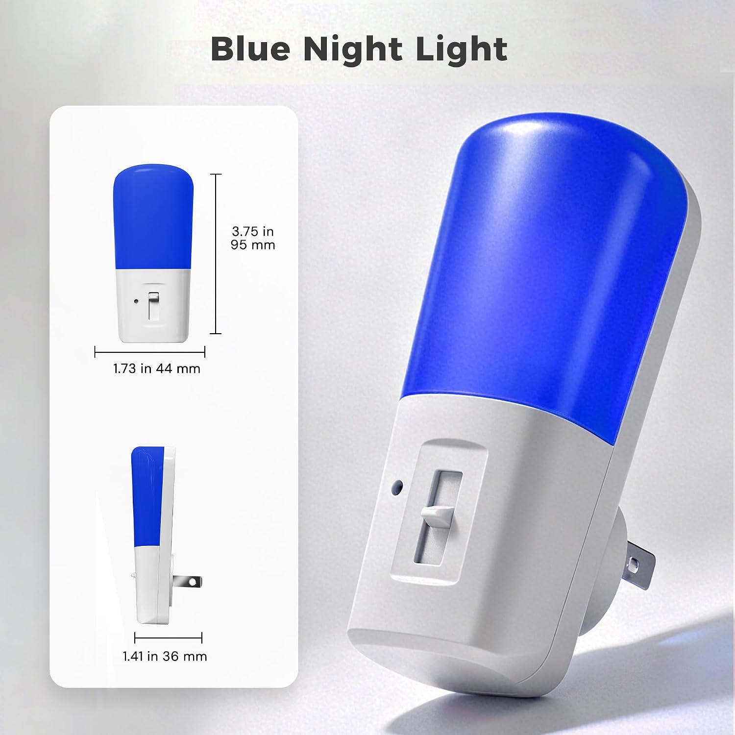 Llohasled LOHAS-LED Blue Night Light Plug in, 2 Pack Dimmable LED Night Lights, Decorative Wall Blue Light, Dusk to Dawn Sensor, Adjustable…