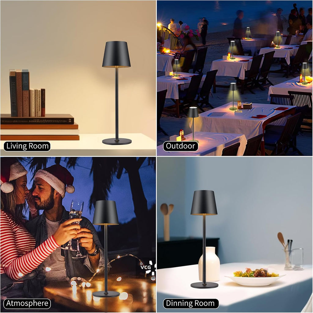 BGFHome Cordless Table Lamp LED Desk Lamp,5000mAh Rechargeable Touch Night Light Lamp, Wireless Minimalist Design for…