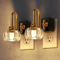 DORESshop LED Night Light[2 Pack], Night Lights Plug into Wall, 0%-100% Silde Brightness Adjustable Plug in Night Light, Dusk to Dawn Senso…