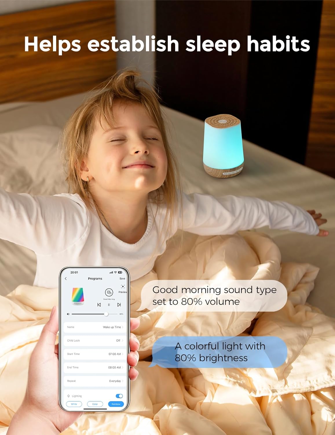 Baby Sound Machine, Momcozy White Noise Machine for Baby Sleeping with Night Light, Toddler Sleep Trainer with 34 Soothing Sounds, Timer…