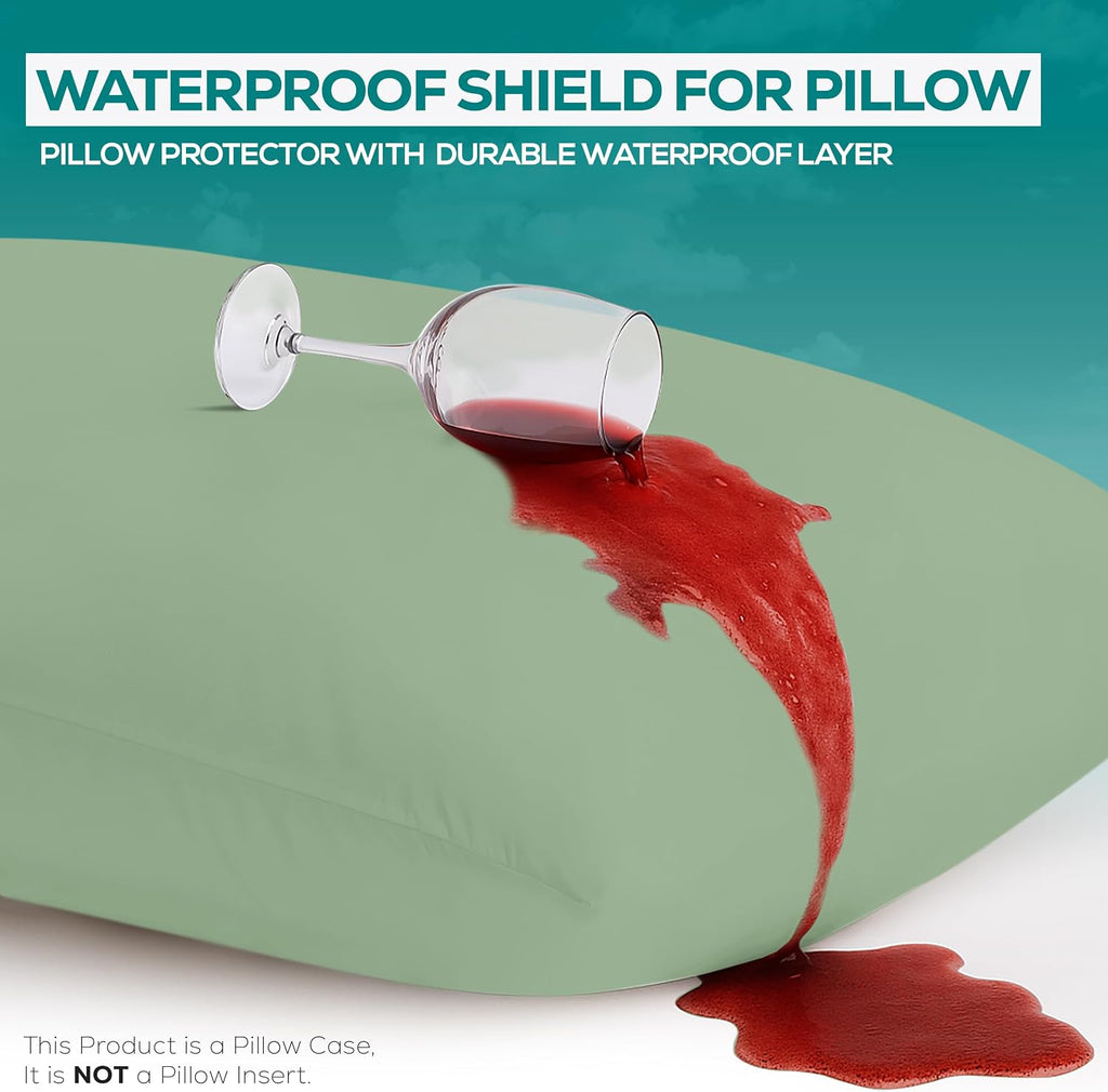 Utopiabedding Utopia Bedding 100% Waterproof Pillow Protectors with Zipper King Size (Set of 2), Bed Bug and Dust Mite Proof Zippered Pillo…