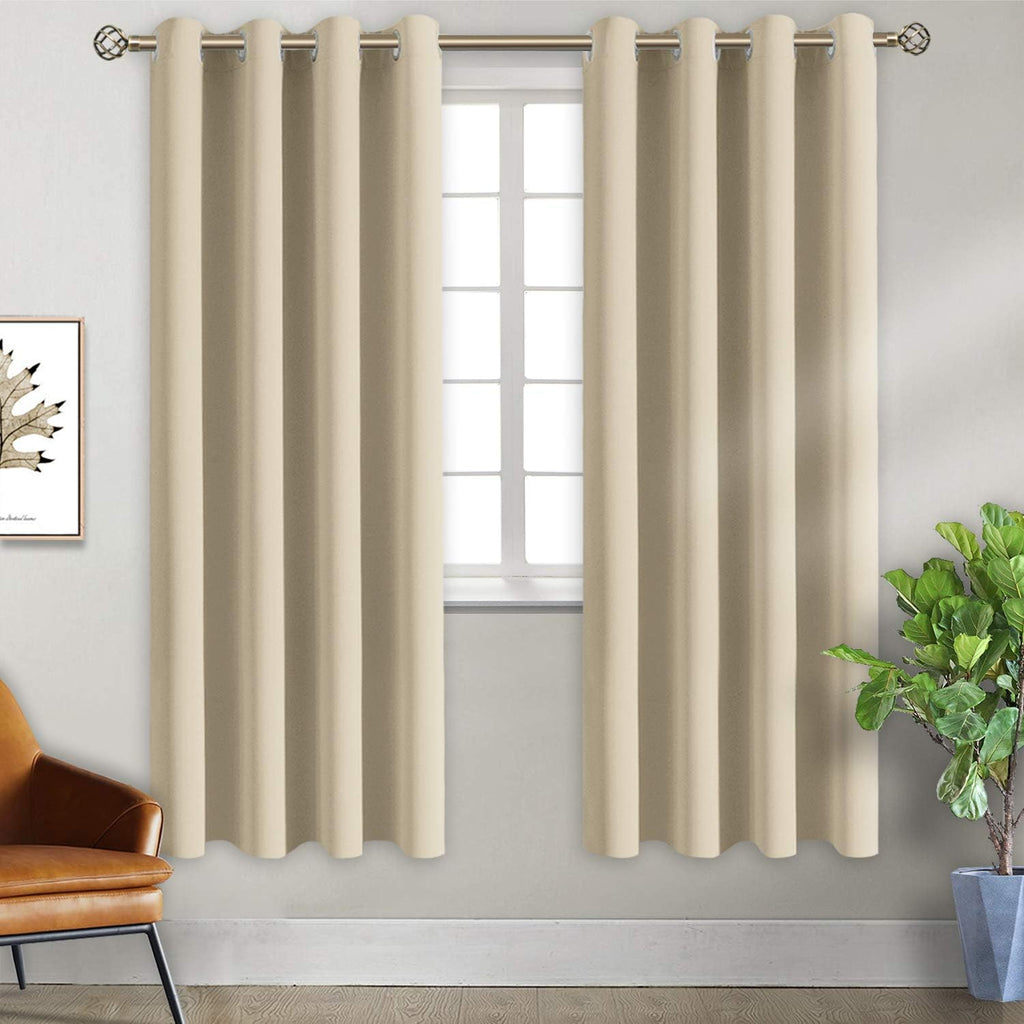 BGment Room Darkening Curtains for Bedroom - Grommet Thermal Insulated Window Treatments Light Blocking Curtains for Living Room, Set of 2…