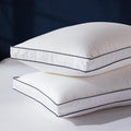 Decroom Goose Feather Down Fiber Pillows King Size Set of 2, Soft Pillows for Luxury Hotel Quality Gusseted Pillow 2 Pack, Bed Pillows…