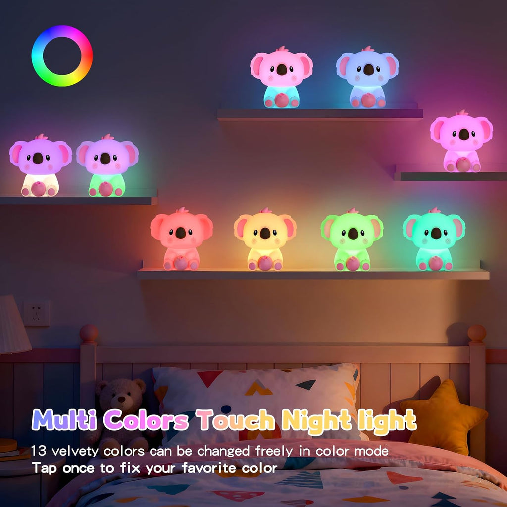 Night Light for Kids | Touch Control LED Lamp with Color Changing Modes | Adjustable Brightness for Nursery, Bedroom, Baby Room | Cute…