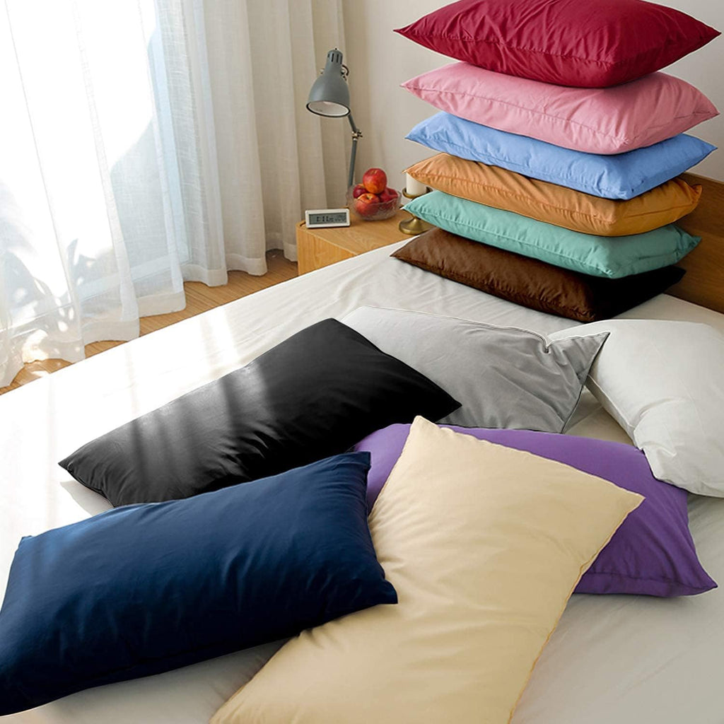 FLXXIE King Pillow Cases Set of 2, Soft Microfiber Pillow Covers with Envelope Closure, Wrinkle, Fade and Stain Resistant Pillowcases…