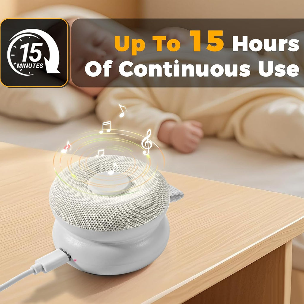 Portable Sound Machine - White Noise Sound Machine for Baby, Travel Donut Sound Machine for Sleep, 15 Soothing Sounds & 7 Colors Night…