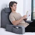 ENITYA Reading Pillow with Arms for Bed Support, 21" Large Back Support Pillow for Sitting up, Wedge Pillow for Reclining, Watching TV…
