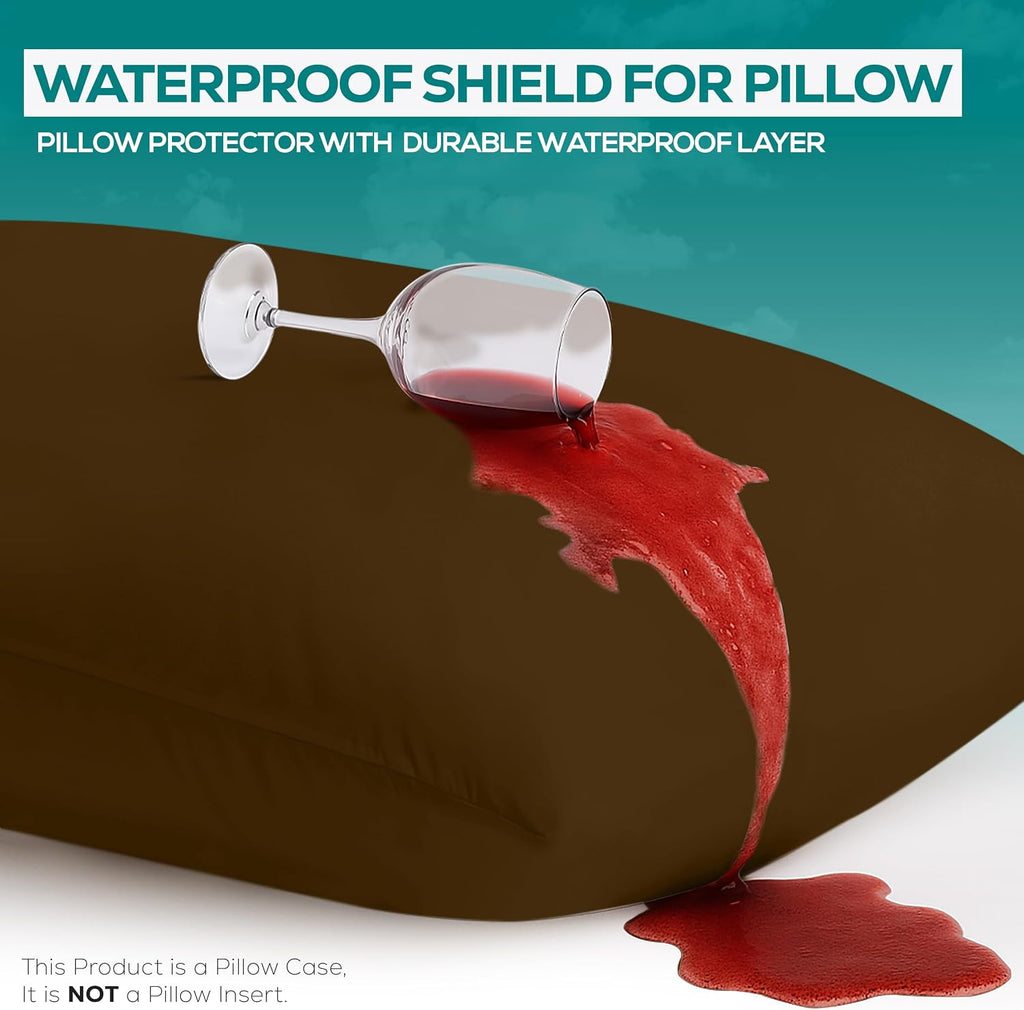 Utopiabedding Utopia Bedding 100% Waterproof Pillow Protectors with Zipper Queen Size (Set of 2), Bed Bug and Dust Mite Proof Zippered Pill…