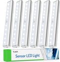 Molrebe Motion Sensor LED Lights, 6 Pack Battery Operated 10 LED Motion Closet Light, Stick-On Anywhere Magnetic Night Light Bar for…
