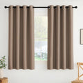 Nicetown Room Darkening Draperies Curtains Panels, 2 Panels Cappuccino W52 x L63 silver