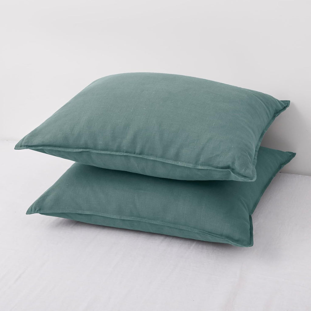 Chuffed Linen Pillow Cases 2 Pack 100% Linen Standard Pillowcases, Breathable and Cooling Washed Pillow Shams with Zipper Closure, 20x26 In…