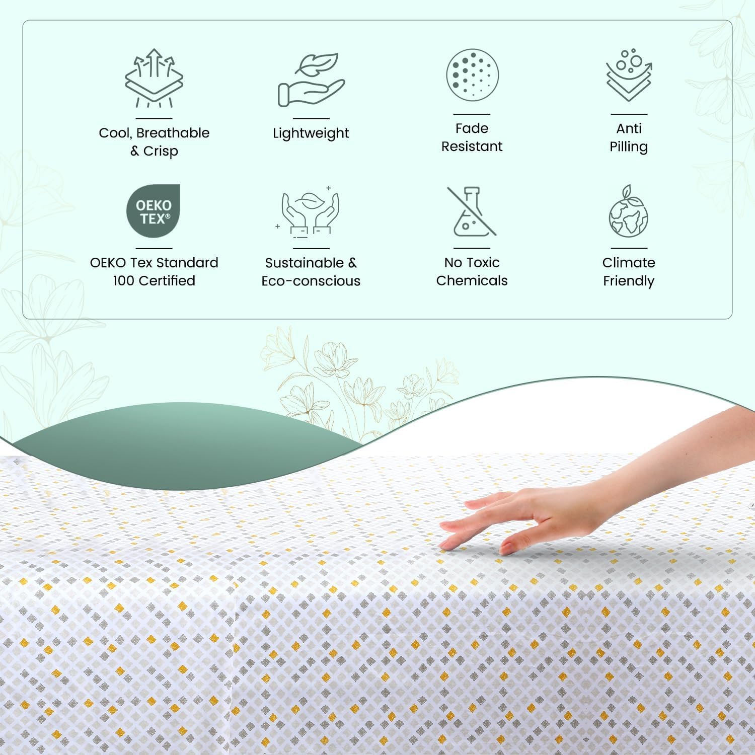 Featherstitchnewyork Feather & Stitch Softest 100% Cotton Sheets, 300 Thread Count Percale Weave Bedding, 16" Deep Pocket, Cooling Sheets,…