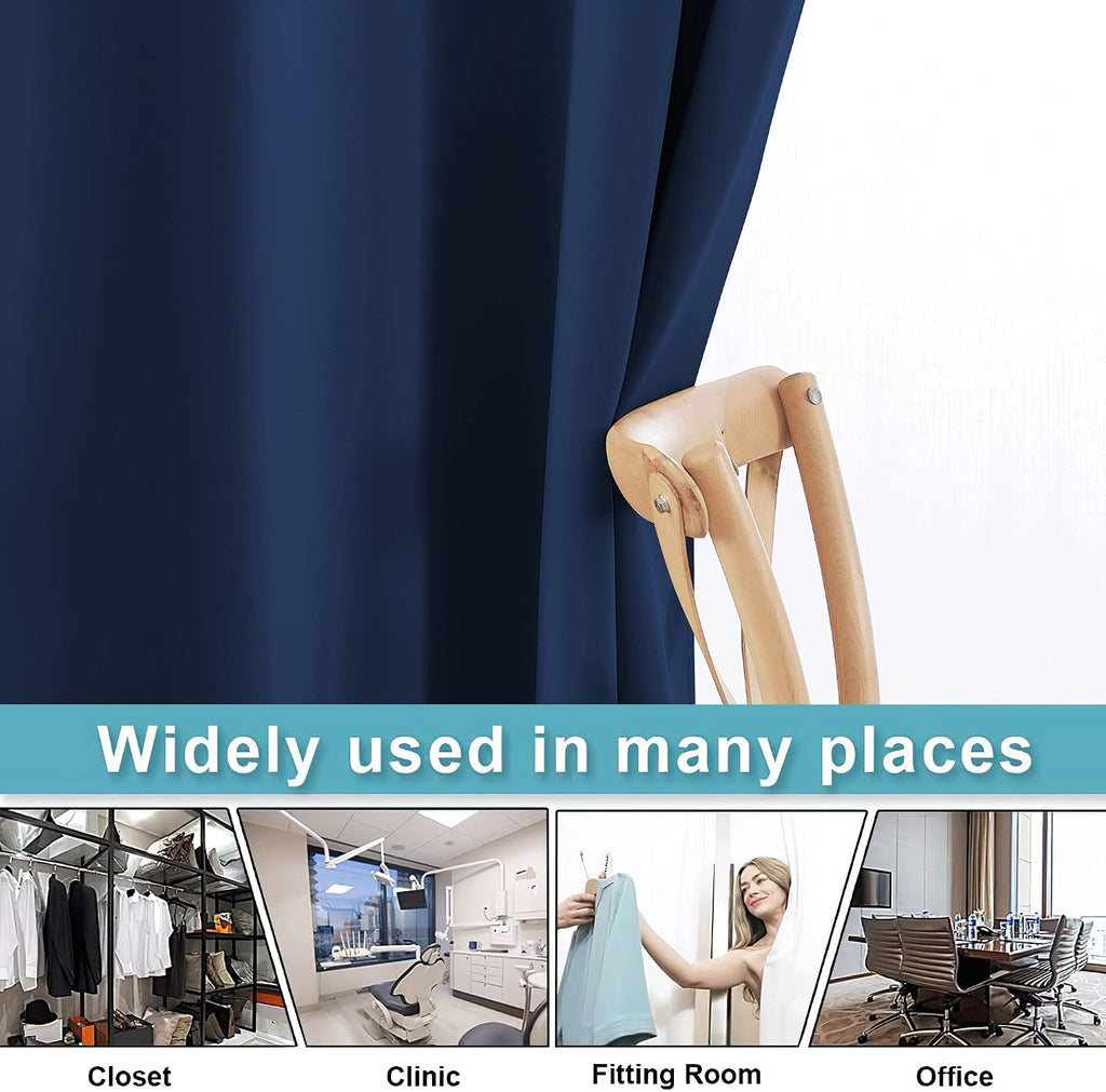 Rybhome RYB HOME Room Divider Curtains, Solid Heavy Duty Blackout Drapes Soundproof Large Window Treatment for Bedroom Dining Hall Shared A…