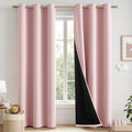 Miulee Baby Pink 100% Blackout Curtains for Girls Bedroom 96 Inch Long, 2 Thick Layers Thermal Insulated Nursery Black Out Window Curtains…