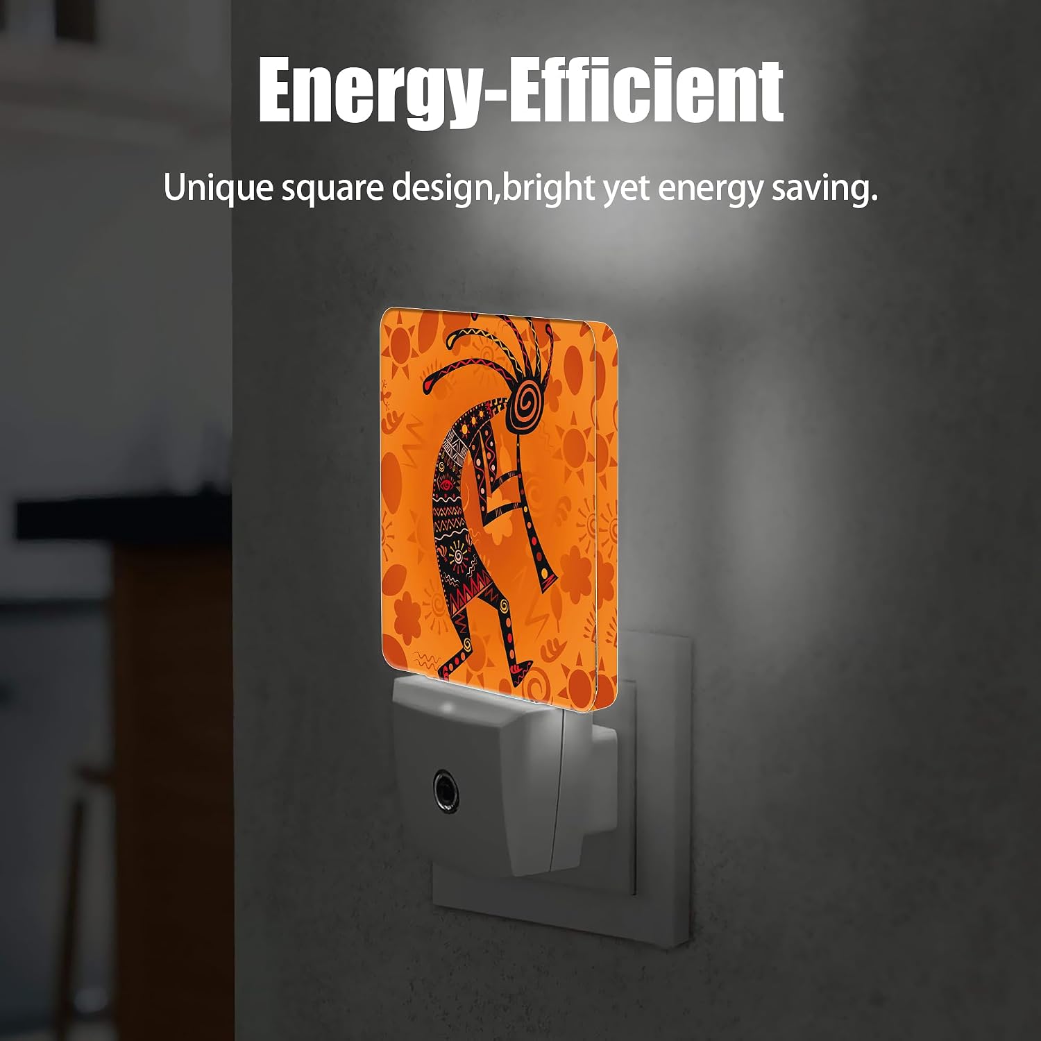 Ethnic African Deity Night Light, Kokopelli Plug into Wall with Dusk to Dawn Light Sensors, Warm Nightlights for Bedroom…