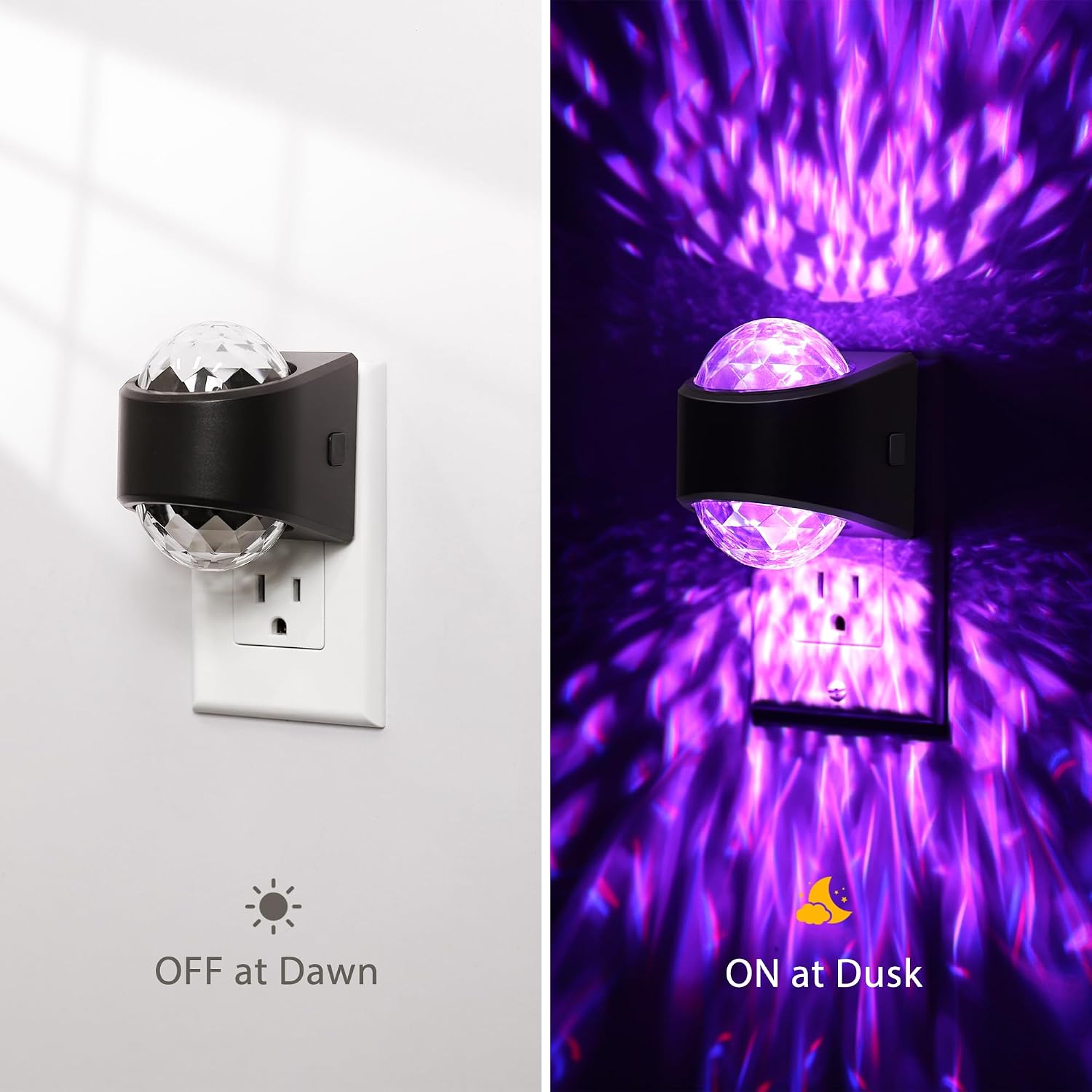 Night Lights Plug into Wall, Star Projector for Bedroom, Night Light Projector for Kids, 9-Color RGB Galaxy Nightlight with Dusk to Dawn…