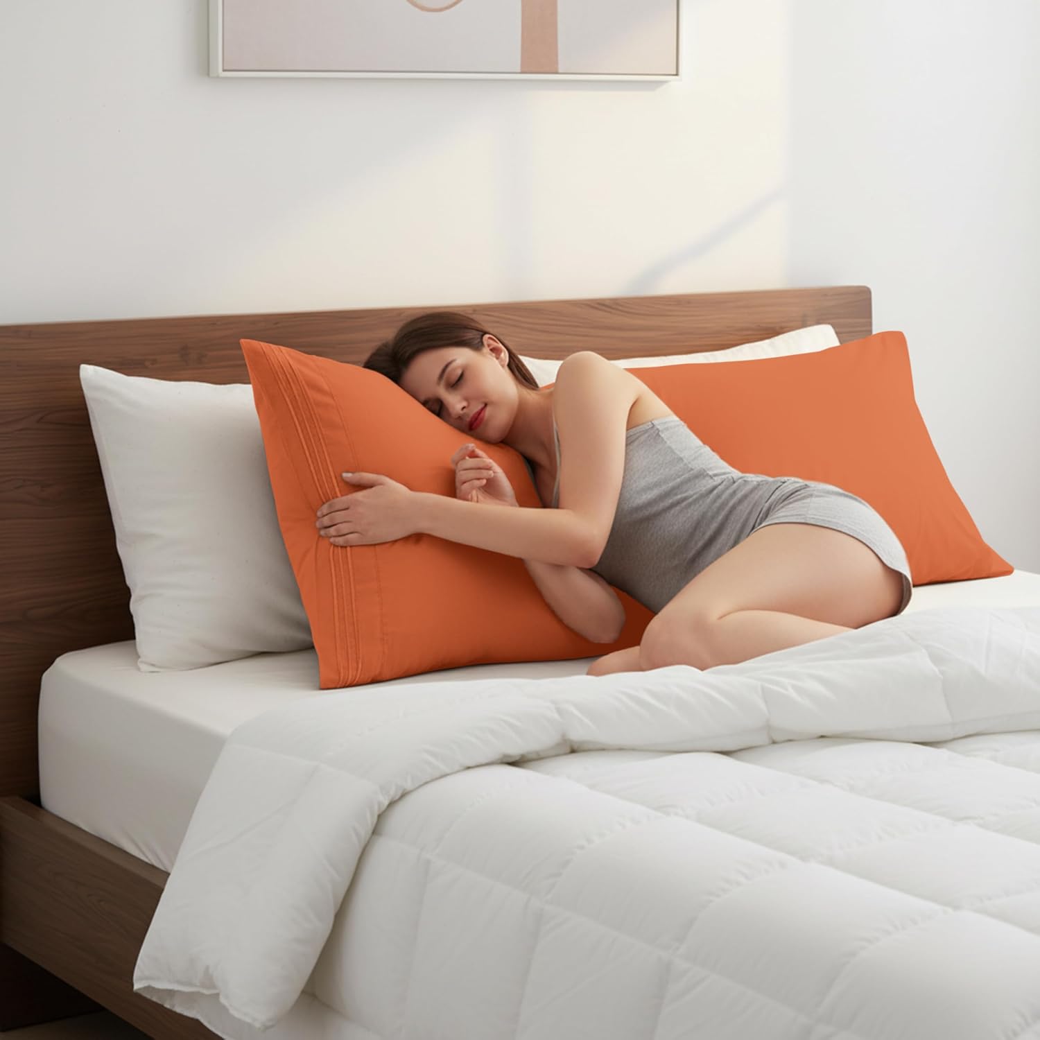 Elegantcomfort Elegant Comfort Luxury Ultra-Soft 1-Piece Pillowcase Set - 1500 Hotel Quality Microfiber Double Brushed - Wrinkle Resistant,…