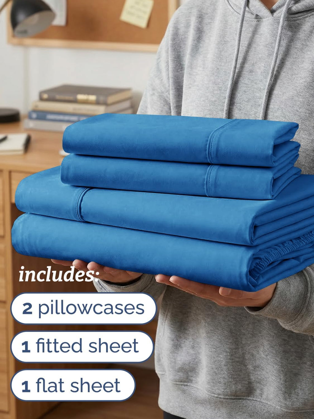 Twin XL 4 Piece Sheet Set - Comfy, Breathable & Cooling - Soft Hotel Luxury Bedding for Women, Men, Kids, Teens and Children - 1 Flat & 1…