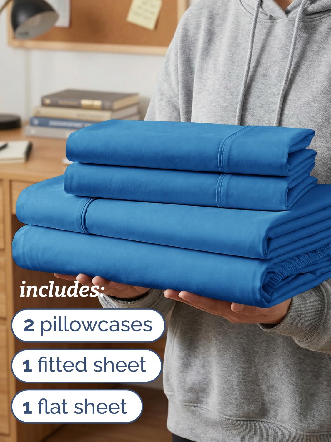 Twin XL 4 Piece Sheet Set - Comfy, Breathable & Cooling - Soft Hotel Luxury Bedding for Women, Men, Kids, Teens and Children - 1 Flat & 1…
