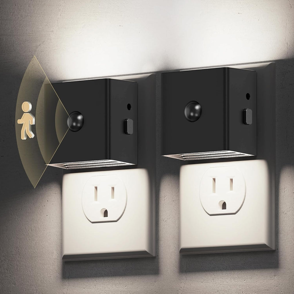 L LOHAS LED Motion Sensor Night Light, [2-Pack] Motion Activated Night Light, Motion Sensor and Dusk to Dawn Sensor, Brightness…