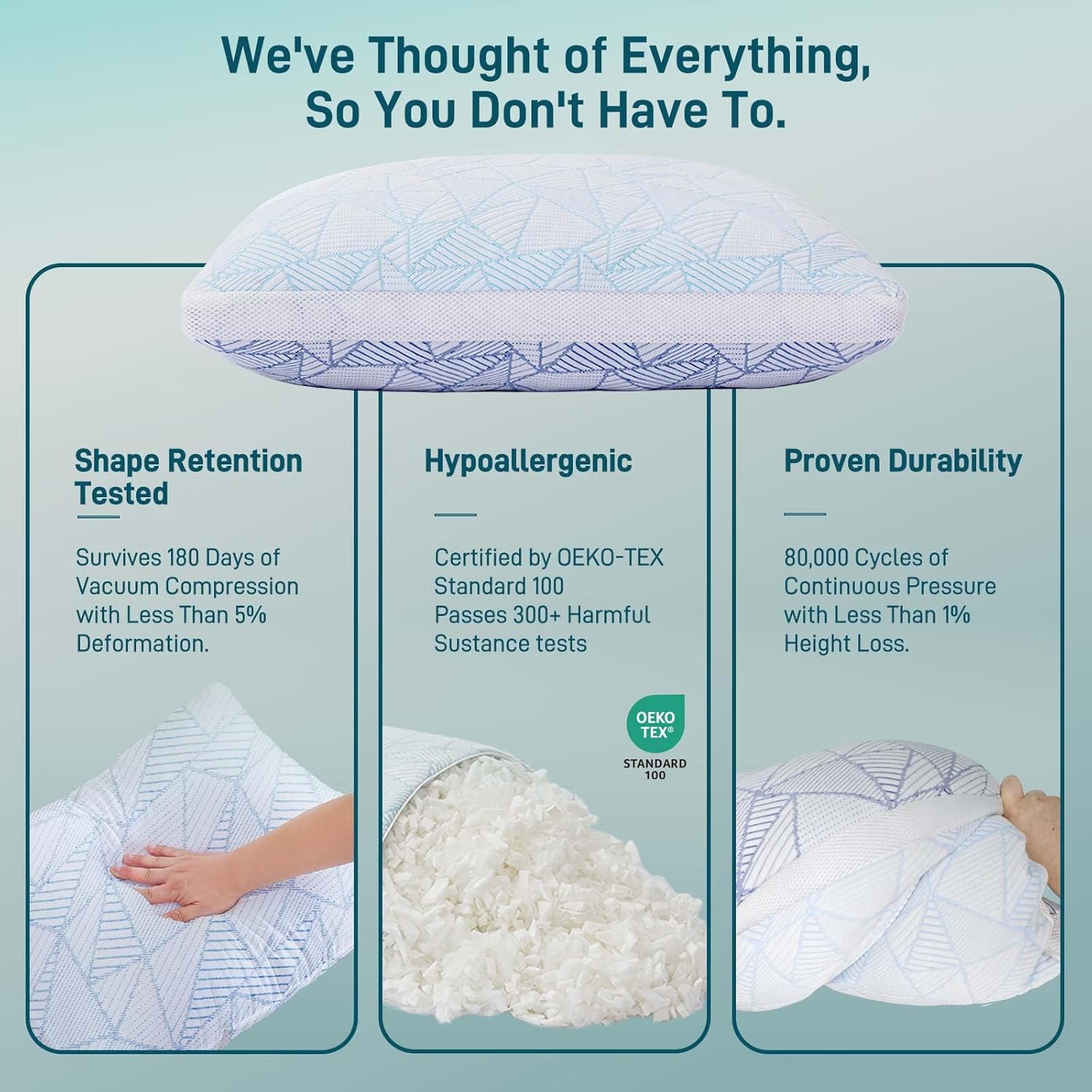 Sylvaris Shredded Memory Foam Cooling Soft Bamboo Viscose Pillow King Size, Adjustable Hypoallergenic Hotel Quality Bed Pillow for Side…