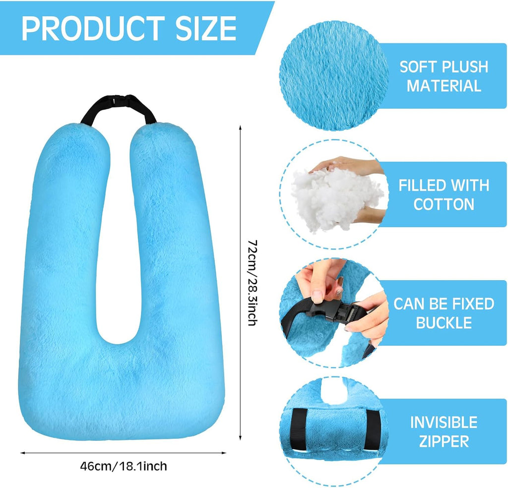 home Barydat 2 Pcs Car Travel Pillow for the Back Seat 28 x 18 in Sleeping Reading Pillows for Distance Travel Car Cushion for Kids Adults…