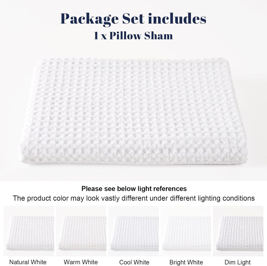 Phf Ultra Soft Waffle Weave Body Pillowcase with Zipper, No Insert, 1Pack 20" x 54" Pillow Sham, Breathable & Skin-Friendly Body Pillow cas…