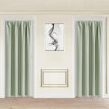 Jiuzhen Blackout Doorway Curtains 80 inch Length - 2 Panels Thermal Insulated Privacy Soundproof Rod Pocket Closet Door Curtains Room Divid…