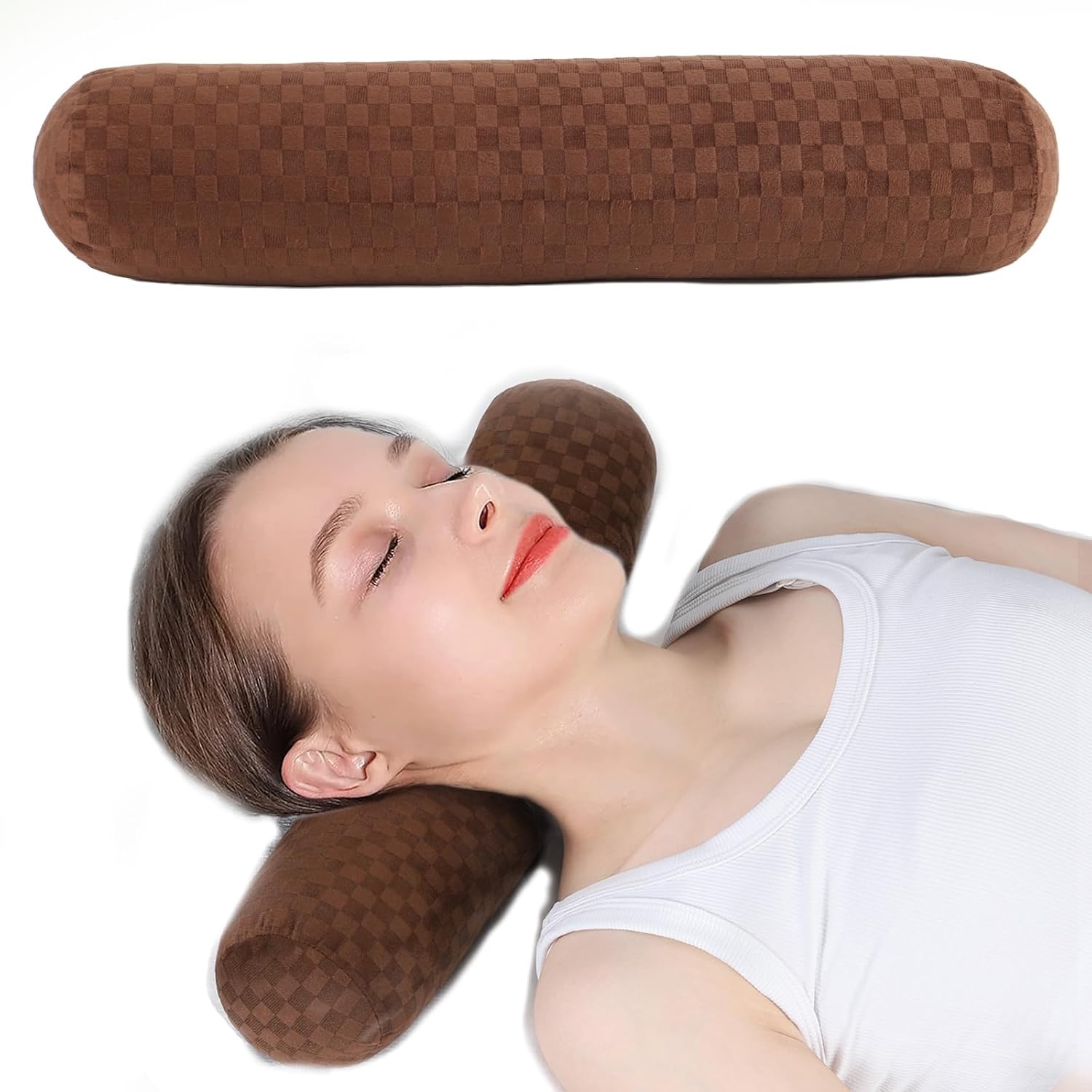 AntiCellulite everyday comfort Cervical Neck Roll, Comfortable and Highly Resilient Bolster Pillows, Round Neck Pillows Support for…
