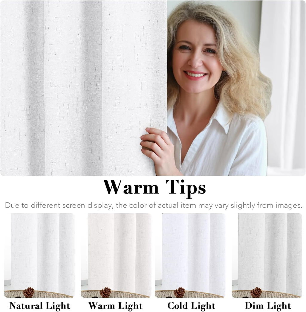 H.VERSAILTEX 100% Blackout Curtains for Bedroom Thermal Insulated Linen Textured Curtains Heat and Full Light Blocking Drapes Living Room…
