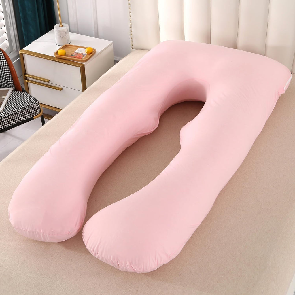 Amagoing Pregnancy Pillow, 57 Inch U Shaped Maternity Full Body Pillow for Sleeping, Support for Women with Hip, Leg, Back Pain, Washable J…