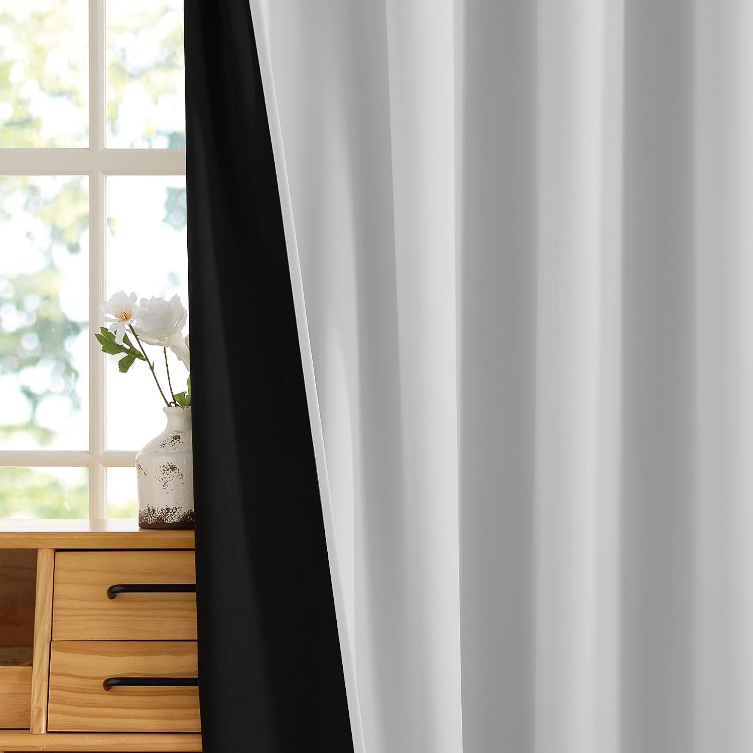 Rybhome RYB HOME Extra Wide 100% Blackout Patio Door Curtain 96 inch Long, Grommet Room Darkening Room Divider Drapes, Sliding Door Curtain…