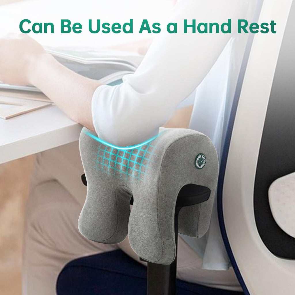 MOONYOOY Office Chair Headrest Pillow Attachment & Desk Nap Cushion, Memory Foam Neck Support with U-Shape Hanger Design for Office…