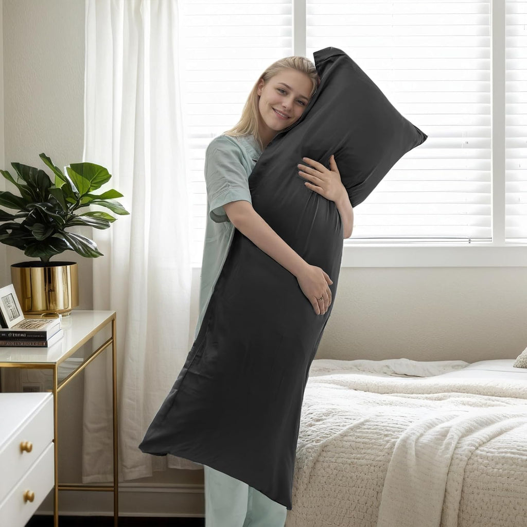 TELUS Body Cooling Pillow Case Cover, Bamboo Rayon Pillowcases with Zipper Closure, Cool and Breathable Pillow Case for Hot Sleepers and…