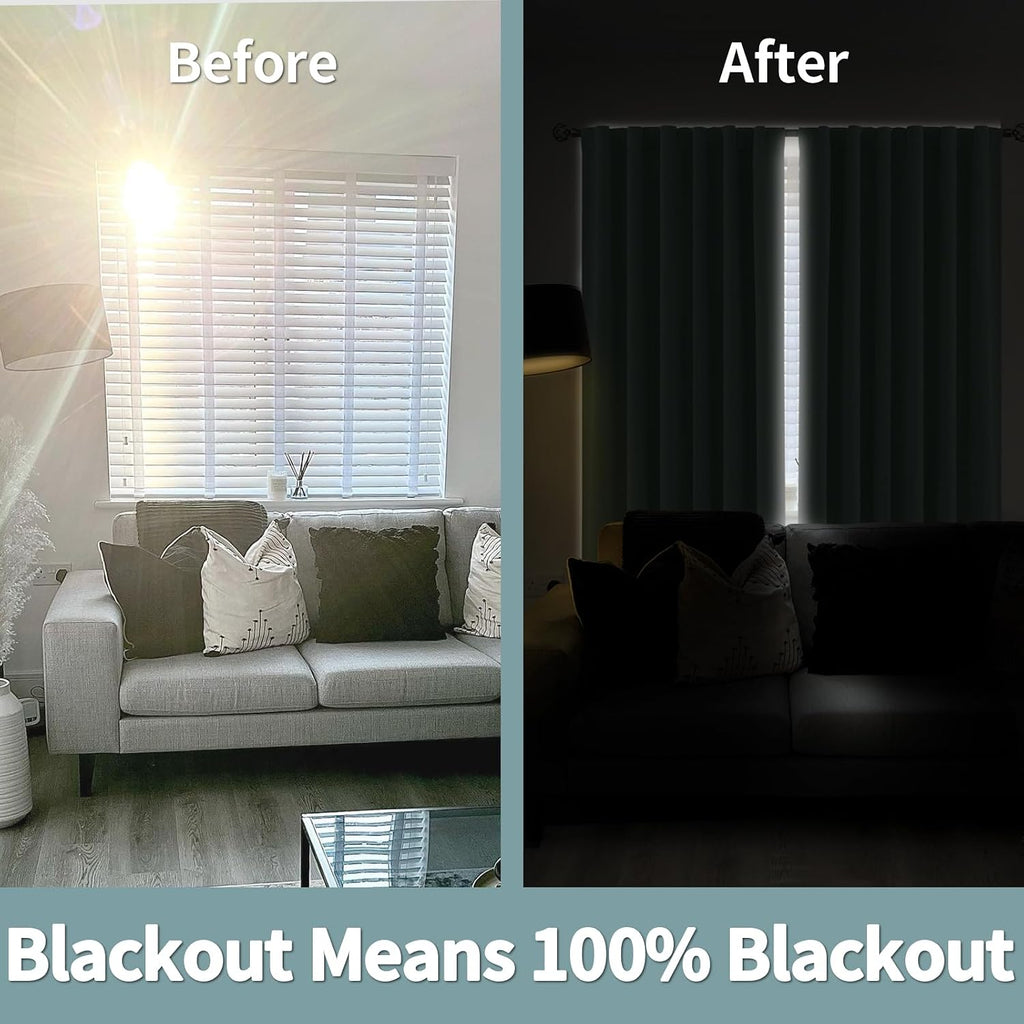 BGment Blackout Curtains with Thermal Insulation Liner Curtains 108 Inches Long, Rod Pocket and Back Tab Double Layer Room Darkening…