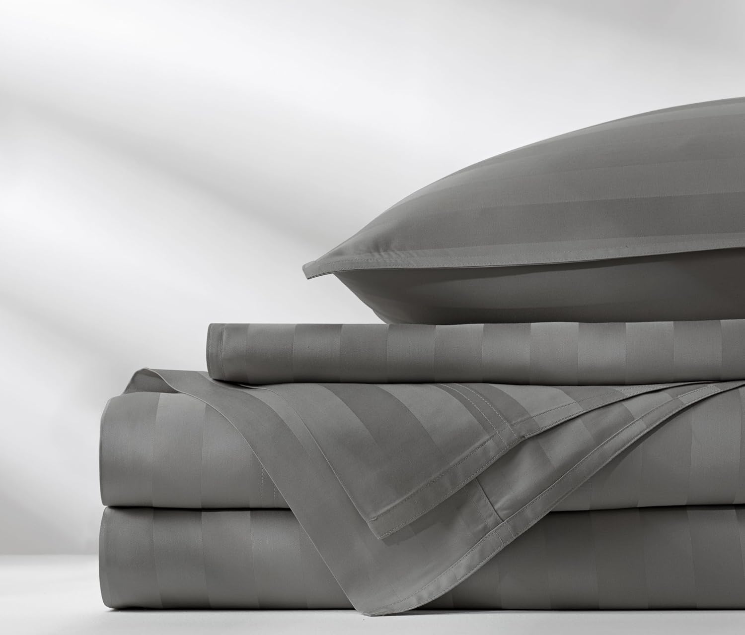 PureBamboo Pure Bamboo California King Sheets, Genuine 100% Organic Viscose Derived from Bamboo Bed Sheet Set, Soft & Cooling, Double Stitc…