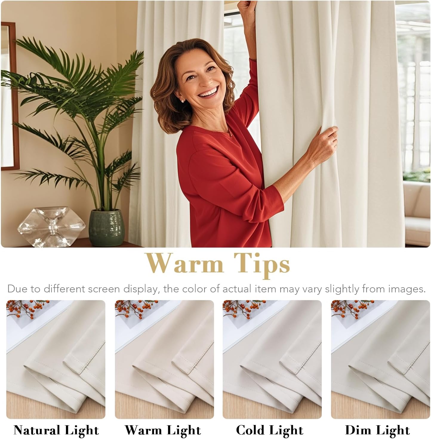 H.VERSAILTEX Light Reducing Curtains Thermal Insulated Window Treatment Panels Room Darkening Privacy Assured Drapes for Living…