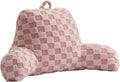 Aimuan Reading Pillow Checkered Bed Rest Wedge Backrest Checkerboard Pillow with Arms Back Support for Sitting Up in Bed Cushion Incline…