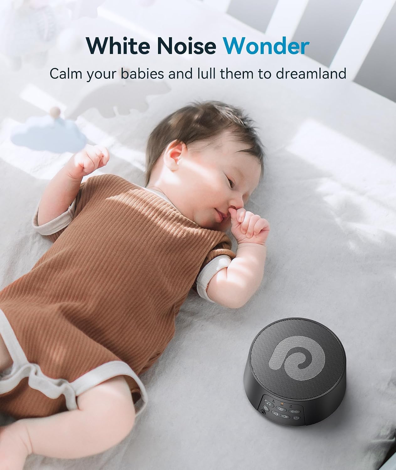 Dreamegg White Noise Machine, Sound Machine for Sleeping Baby, Kids, Adult (D3Pro-Black) 1 Count 2.5 inches Plastic