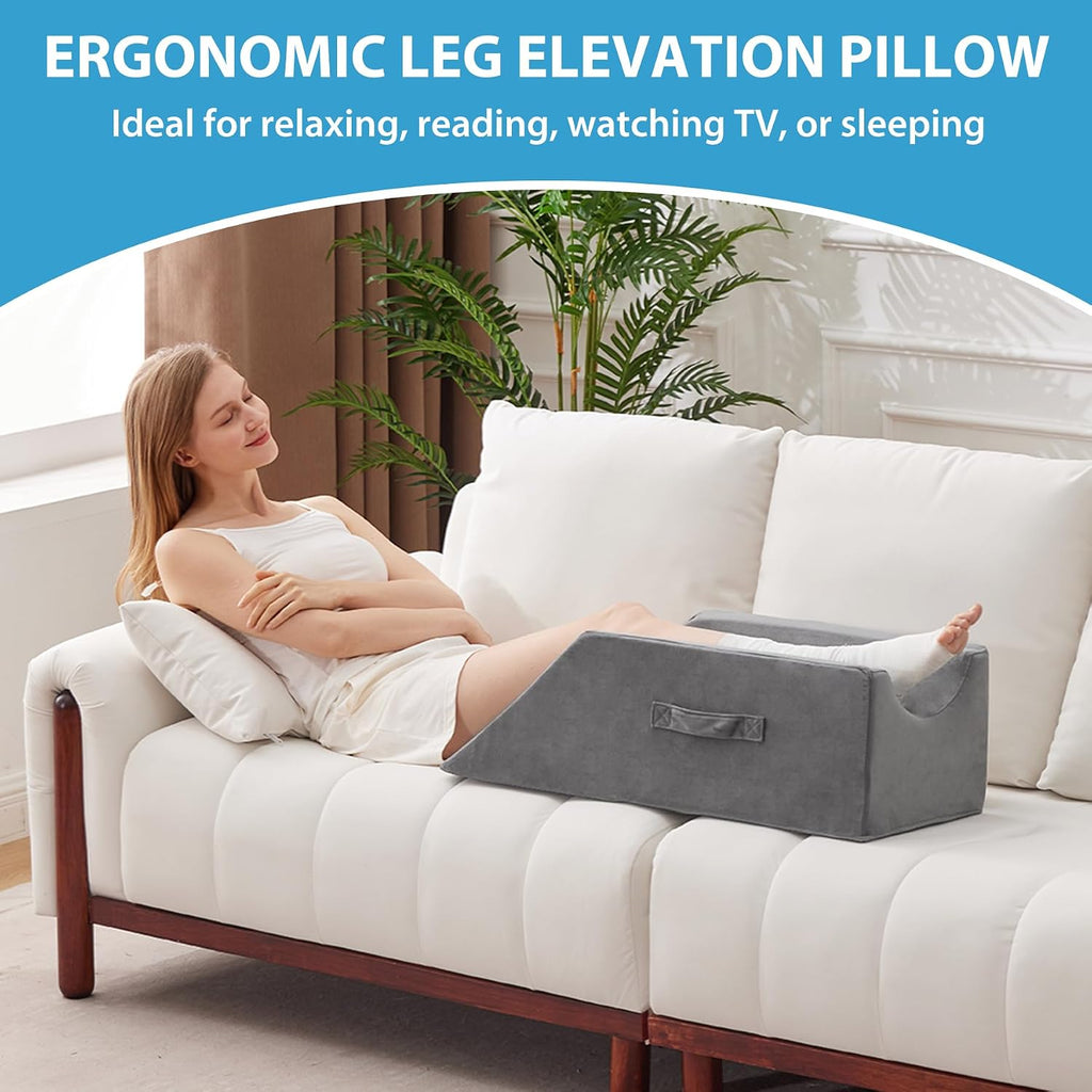 Megcxit Leg Pillow Elevation Blood Circulation, Wedge Pillow for Legs Swelling, Knee Pillow Wedge Post Surgery, Leg Elevation Pillows for A…
