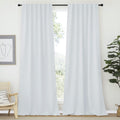 Nicetown Living Room Darkening Curtain Panels - (Greyish White Color) W52 x L95, 2 PCs, Back Tab/Rod Pocket Room Darkening Window Treatment…