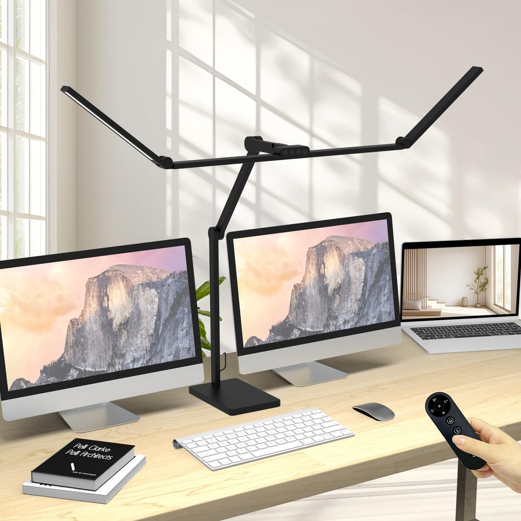 Omorepa 36W 3000LM Ultra Bright Architect Desk Lamp with Base, 47.4Inches Wide Tall Overhead Desk Light for Home Office, Dimmable Table…