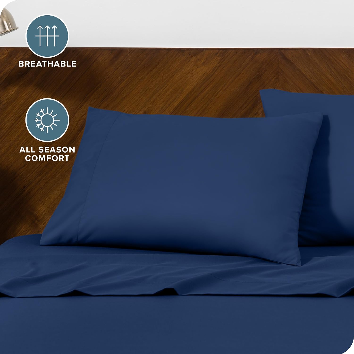 BareHome Bare Home Microfiber Pillow Cases - Queen Size Set of 2 - Cooling Pillowcases - Double Brushed - easy maintenance - Envelope…