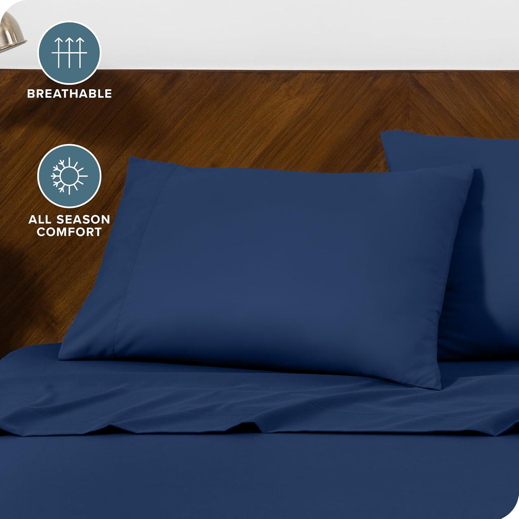 BareHome Bare Home Microfiber Pillow Cases - Standard Size Set of 2 - Cooling Pillowcases - Double Brushed - easy maintenance - Envelope…