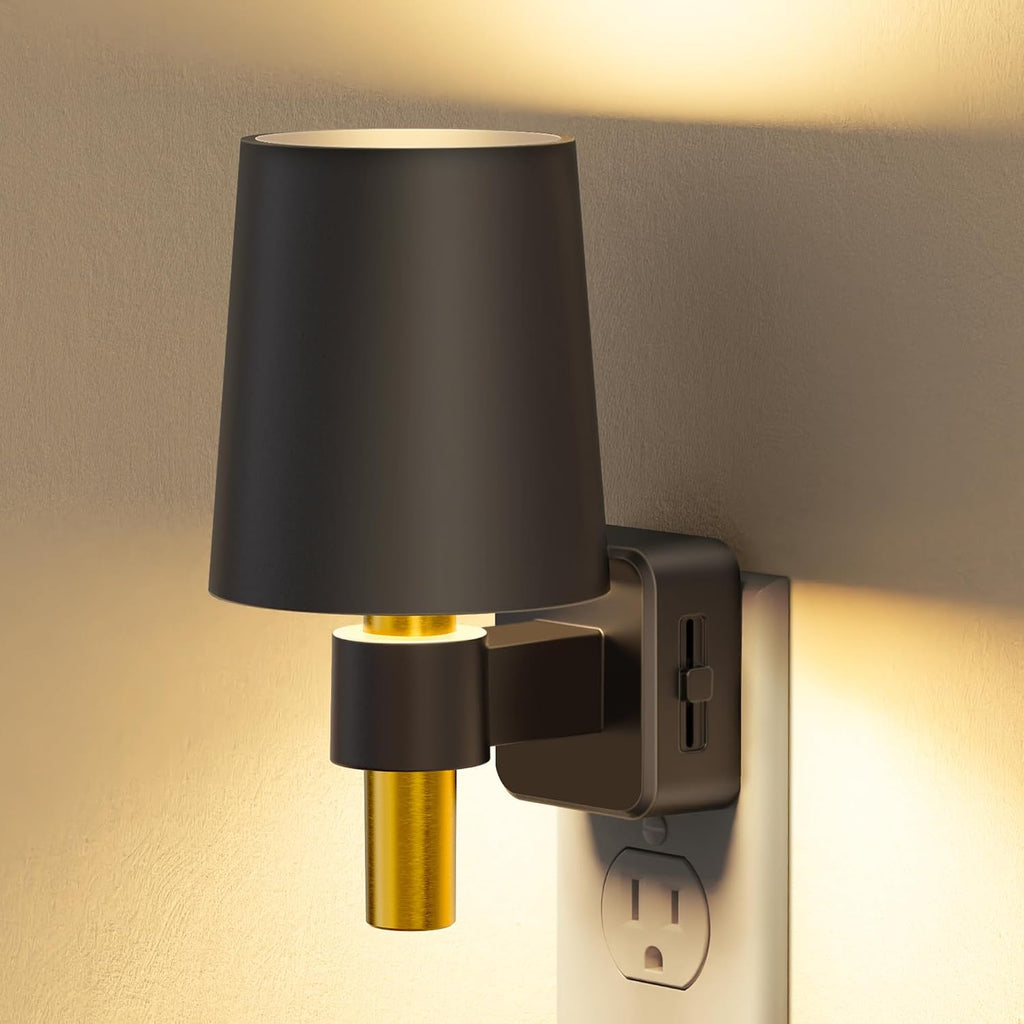 Briignite Night Light, Dimmable Night Lights Plug into Wall, Dusk to Dawn Sensor, Soft White 3000K, 0-100LM, Plug in NightLight, Vintage…
