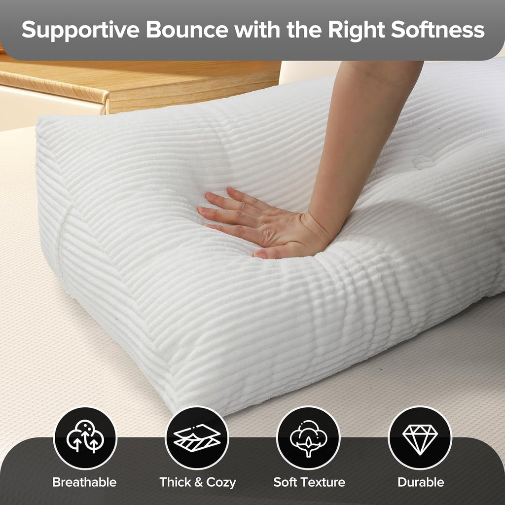 Royal Choice Headboard Pillow for Sitting Up in Bed, Queen Size Backrest Triangle Reading Pillow for Daybed, Supportive Bed Back Pillow for…