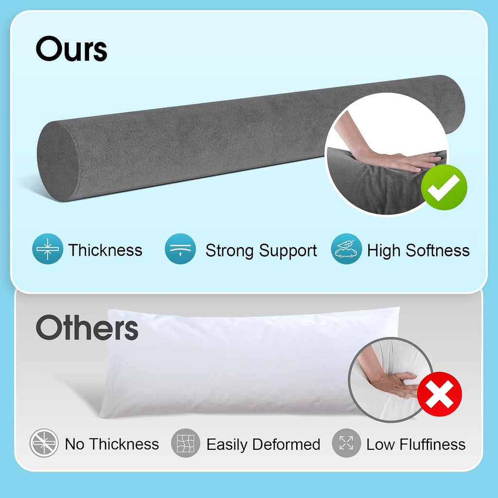 SereneCloud Memory Foam Body Pillow for Bed, Long & Big Full Body Pillows for Adults, Multifunctional Bolster Pillows with Removable &…