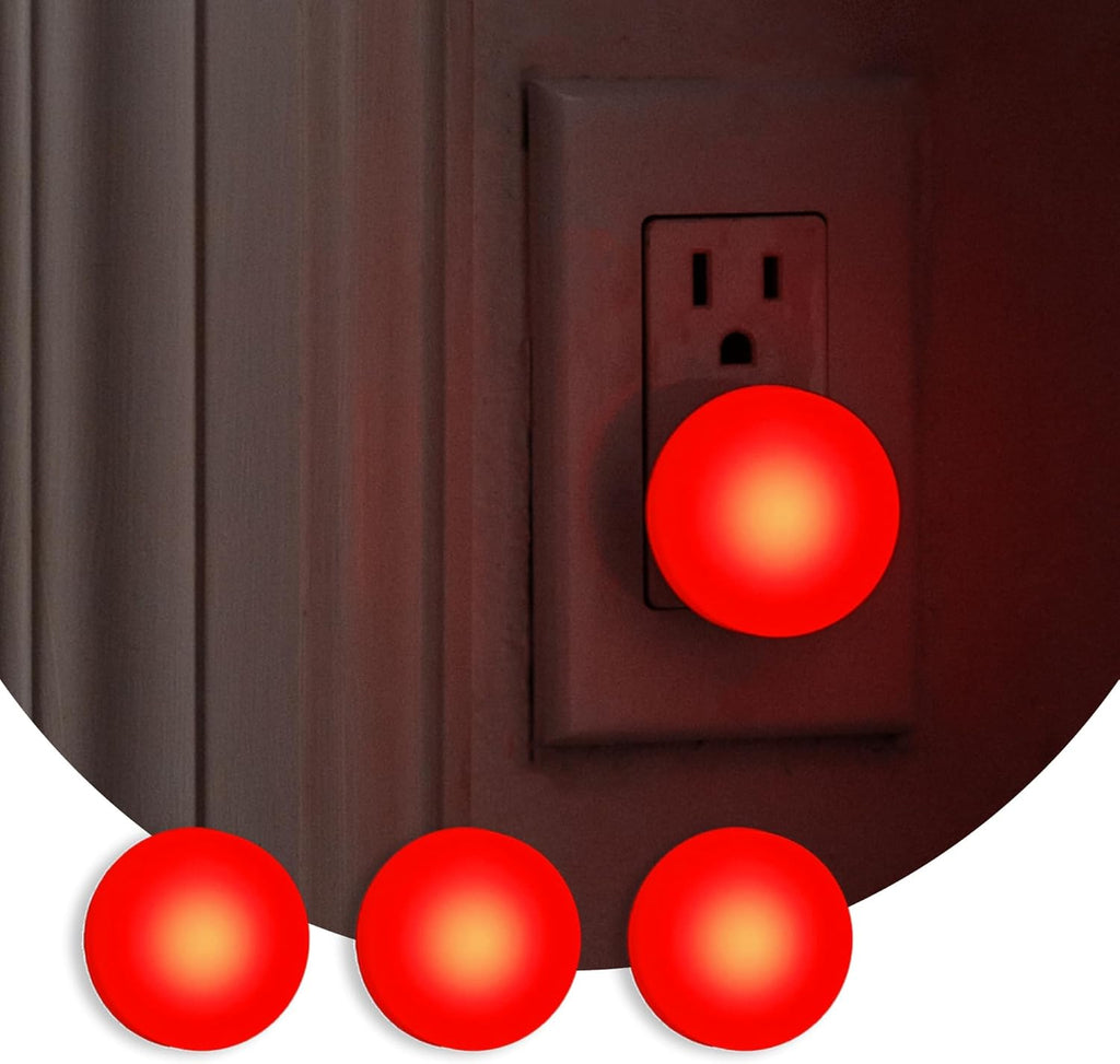 Loftie Night Lights Plug into Wall - 0.5W Plug in Night Light - Red Glow, Wall Light Sensing Dusk to Dawn - 2000K, UL Certified…